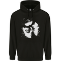 Dragon Moon Fantasy Mens 80% Cotton Hoodie Black
