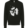 Dragon Moon Fantasy Mens Sweatshirt Jumper Black