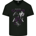 Dragon Slayer St George Crusader Knight Templar Mens V-Neck Cotton T-Shirt Black