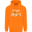 Dragon Spirit Fantasy Childrens Kids Hoodie Orange