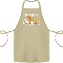 Dragon Spirit Fantasy Cotton Apron 100% Organic Khaki