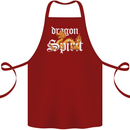 Dragon Spirit Fantasy Cotton Apron 100% Organic Maroon