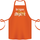 Dragon Spirit Fantasy Cotton Apron 100% Organic Orange