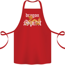 Dragon Spirit Fantasy Cotton Apron 100% Organic Red