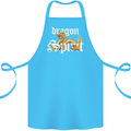 Dragon Spirit Fantasy Cotton Apron 100% Organic Turquoise