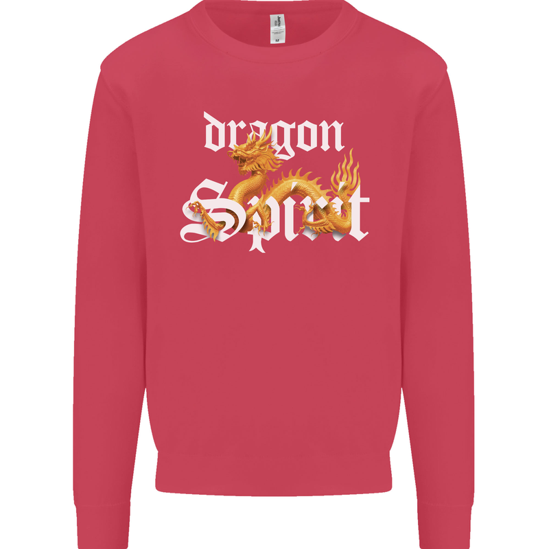 Dragon Spirit Fantasy Kids Sweatshirt Jumper Heliconia