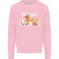 Dragon Spirit Fantasy Kids Sweatshirt Jumper Light Pink