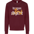 Dragon Spirit Fantasy Kids Sweatshirt Jumper Maroon