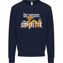 Dragon Spirit Fantasy Kids Sweatshirt Jumper Navy Blue