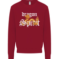 Dragon Spirit Fantasy Kids Sweatshirt Jumper Red