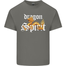 Dragon Spirit Fantasy Kids T-Shirt Childrens Charcoal