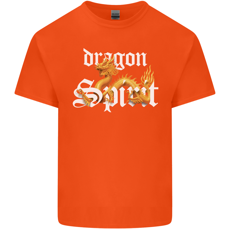 Dragon Spirit Fantasy Kids T-Shirt Childrens Orange