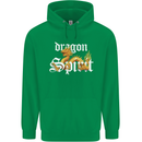 Dragon Spirit Fantasy Mens 80% Cotton Hoodie Irish Green