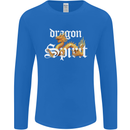 Dragon Spirit Fantasy Mens Long Sleeve T-Shirt Royal Blue