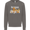 Dragon Spirit Fantasy Mens Sweatshirt Jumper Charcoal
