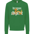 Dragon Spirit Fantasy Mens Sweatshirt Jumper Irish Green