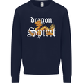 Dragon Spirit Fantasy Mens Sweatshirt Jumper Navy Blue