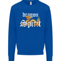 Dragon Spirit Fantasy Mens Sweatshirt Jumper Royal Blue