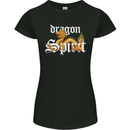 Dragon Spirit Fantasy Womens Petite Cut T-Shirt Black
