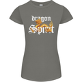 Dragon Spirit Fantasy Womens Petite Cut T-Shirt Charcoal