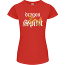 Dragon Spirit Fantasy Womens Petite Cut T-Shirt Red