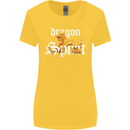 Dragon Spirit Fantasy Womens Wider Cut T-Shirt Yellow
