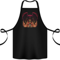 ﻿Dragon St George Crusader Knight Templar Fantasy Cotton Apron 100% Organic Black
