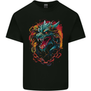 Dragon in Chains Fantasy Mens Cotton T-Shirt Tee Top Black