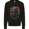 Dragon in Chains Fantasy Mens Sweatshirt Jumper Black