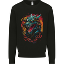 Dragon in Chains Fantasy Mens Sweatshirt Jumper Black