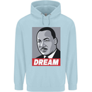 Dream Martin Luther King Black Lives Matter Childrens Kids Hoodie Light Blue