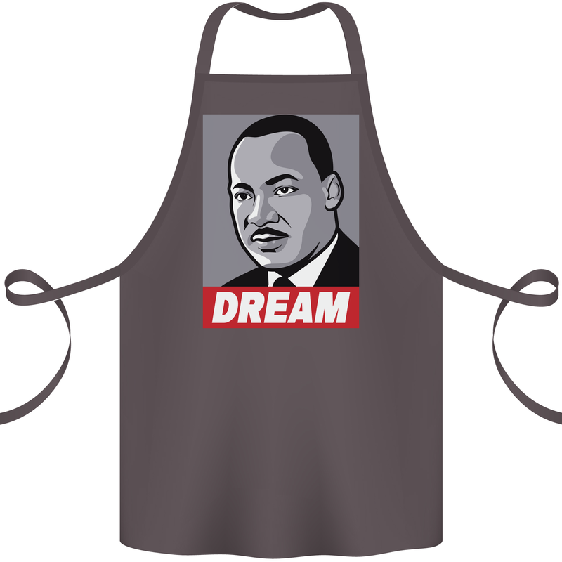 Dream Martin Luther King Black Lives Matter Cotton Apron 100% Organic Dark Grey
