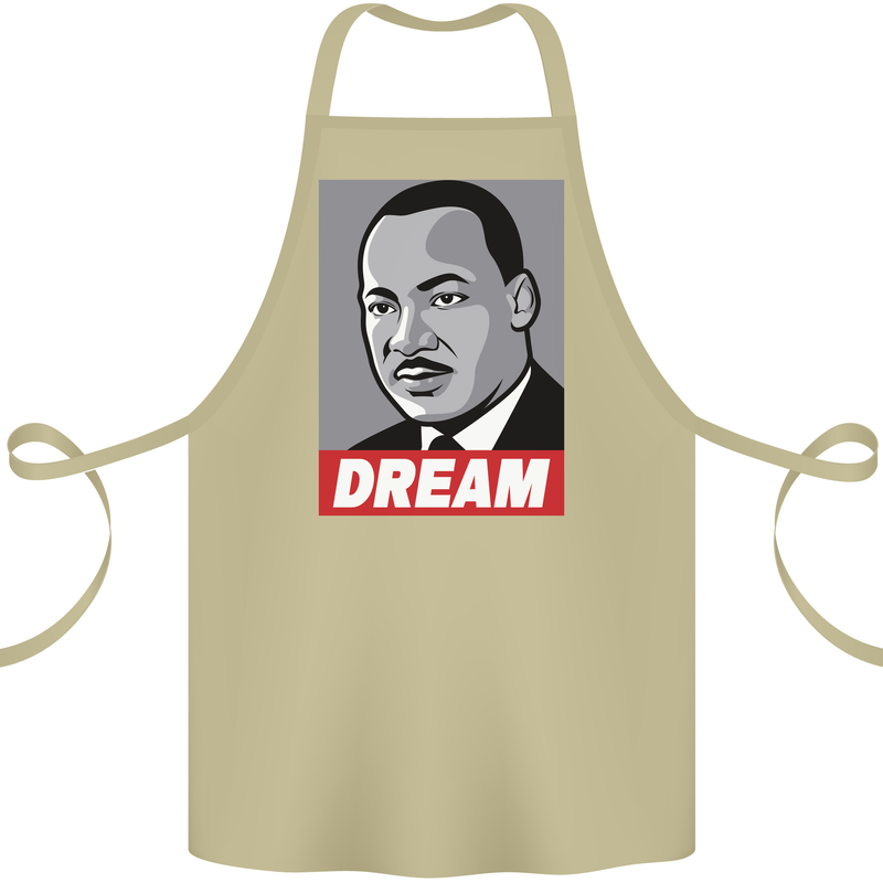 Dream Martin Luther King Black Lives Matter Cotton Apron 100% Organic Khaki