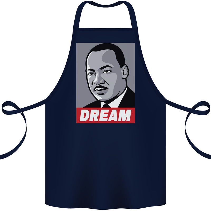 Dream Martin Luther King Black Lives Matter Cotton Apron 100% Organic Navy Blue