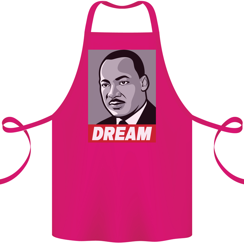 Dream Martin Luther King Black Lives Matter Cotton Apron 100% Organic Pink