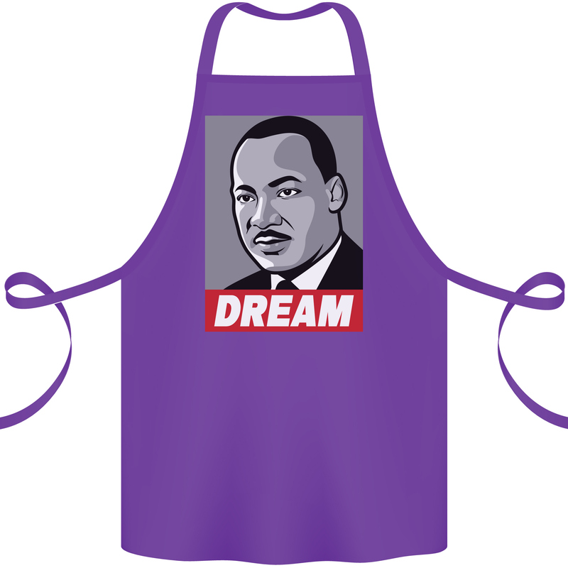 Dream Martin Luther King Black Lives Matter Cotton Apron 100% Organic Purple
