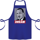 Dream Martin Luther King Black Lives Matter Cotton Apron 100% Organic Royal Blue