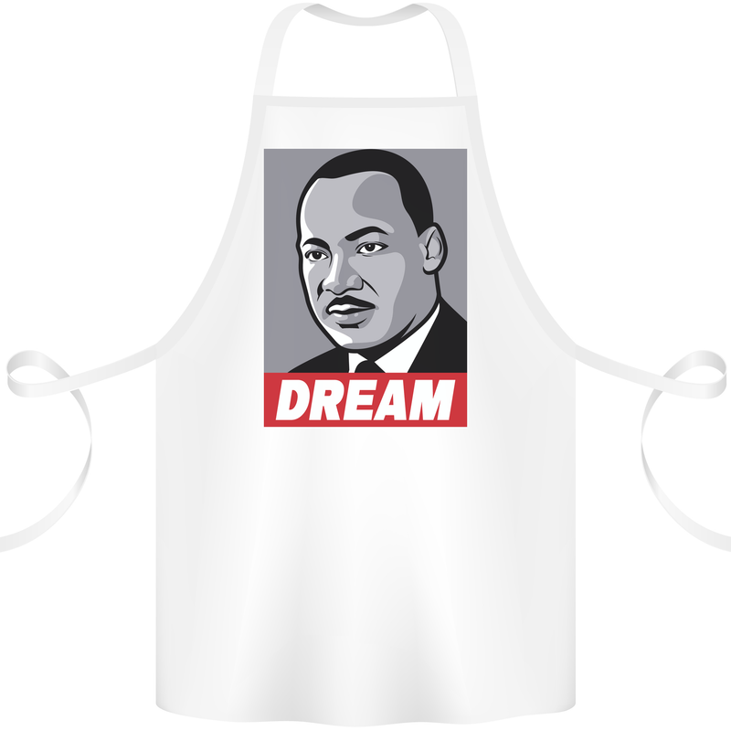 Dream Martin Luther King Black Lives Matter Cotton Apron 100% Organic White