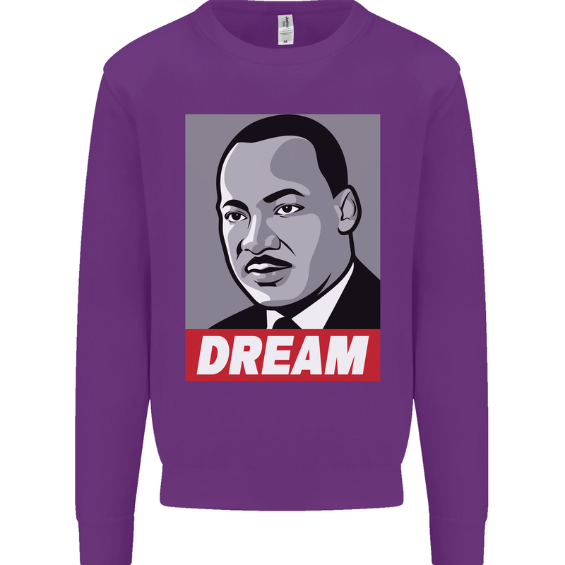 Dream Martin Luther King Black Lives Matter Kids Sweatshirt Jumper Purple