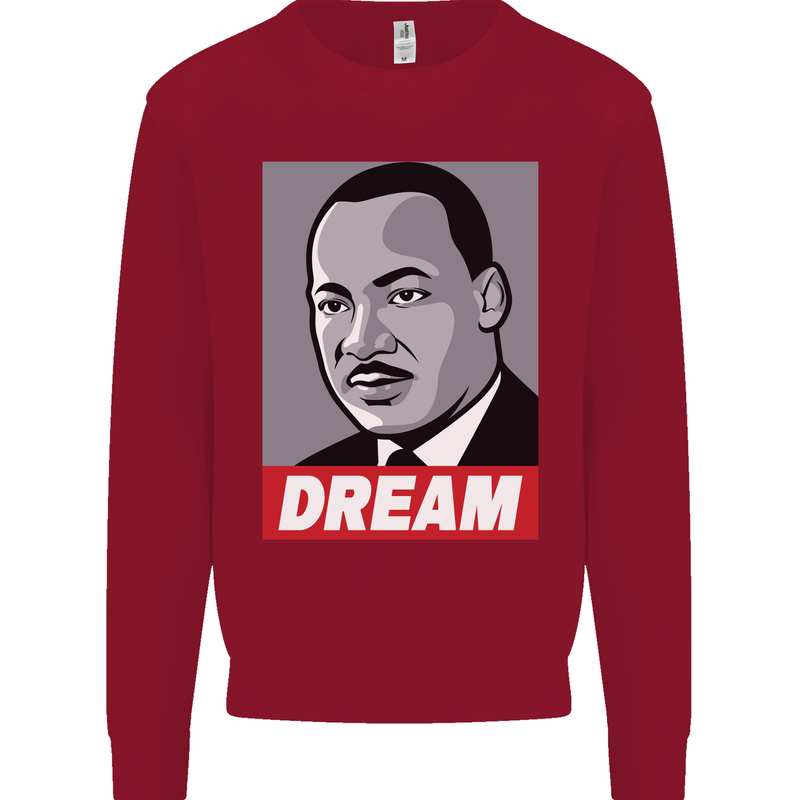 Dream Martin Luther King Black Lives Matter Kids Sweatshirt Jumper Red