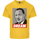 Dream Martin Luther King Black Lives Matter Kids T-Shirt Childrens Yellow