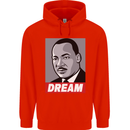 Dream Martin Luther King Black Lives Matter Mens 80% Cotton Hoodie Bright Red