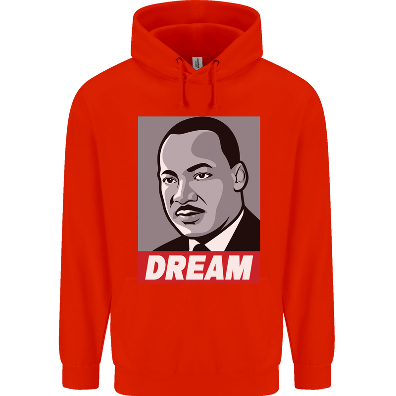 Dream Martin Luther King Black Lives Matter Mens 80% Cotton Hoodie Bright Red