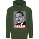 Dream Martin Luther King Black Lives Matter Mens 80% Cotton Hoodie Forest Green