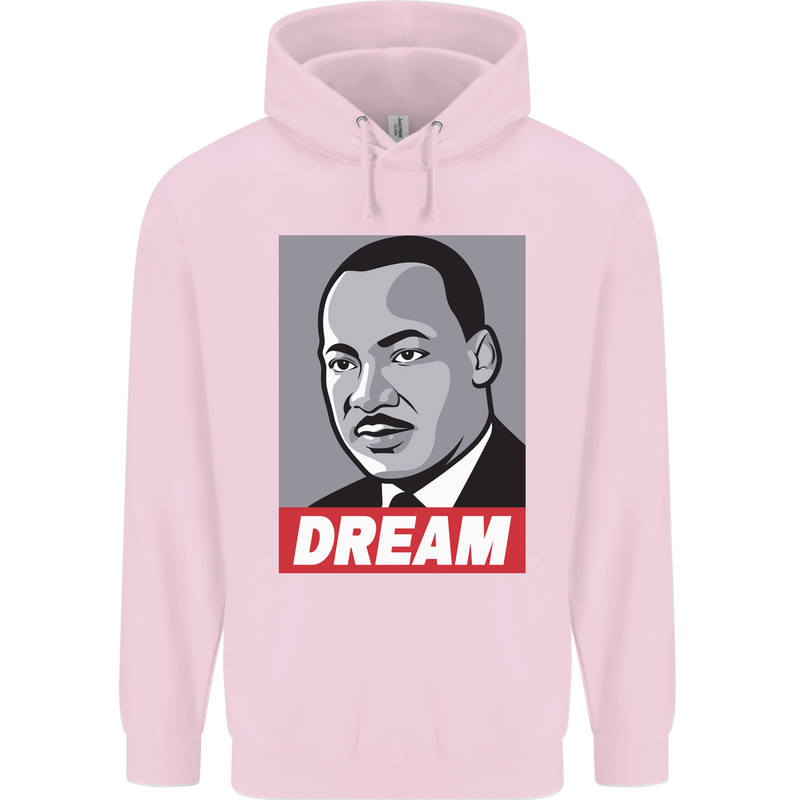 Dream Martin Luther King Black Lives Matter Mens 80% Cotton Hoodie Light Pink