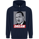 Dream Martin Luther King Black Lives Matter Mens 80% Cotton Hoodie Navy Blue