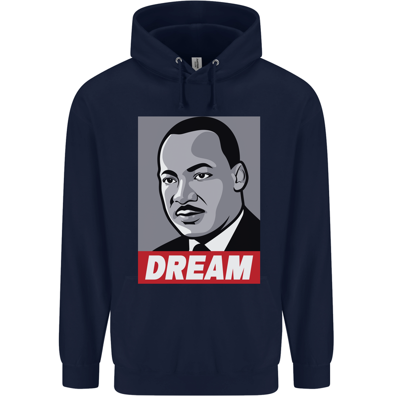 Dream Martin Luther King Black Lives Matter Mens 80% Cotton Hoodie Navy Blue