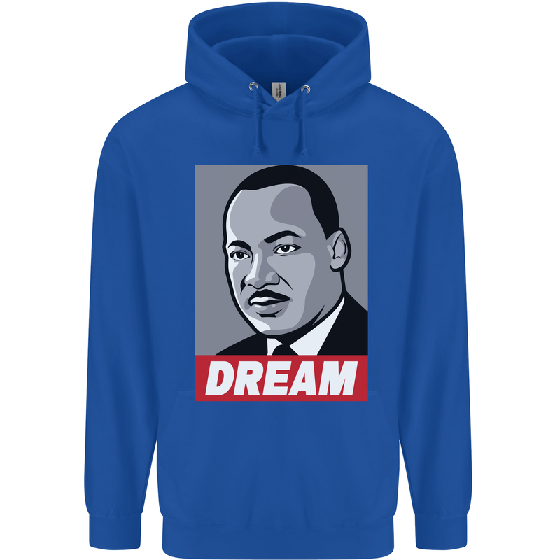 Dream Martin Luther King Black Lives Matter Mens 80% Cotton Hoodie Royal Blue