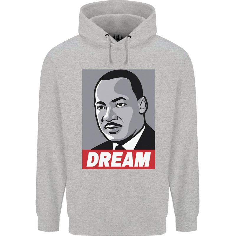Dream Martin Luther King Black Lives Matter Mens 80% Cotton Hoodie Sports Grey