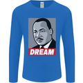 Dream Martin Luther King Black Lives Matter Mens Long Sleeve T-Shirt Royal Blue